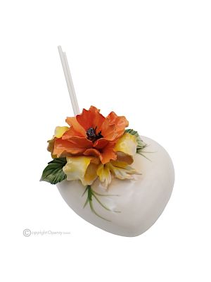 PAPAVERI – Profumatore, diffusore per ambienti, ceramica di Capodimonte, fatto a mano
