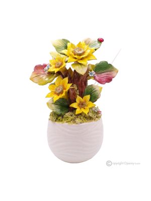 GIRASOLI – Profumatore, diffusore per ambienti, ceramica di Capodimonte, fatto a mano