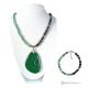 LAGUNA VERDE- Collana e bracciale con avventurina, diaspro, ematite e agata, fatta a mano.