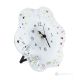 FIORE Orologio da tavolo, in vetro trasparente con gocce, design moderno, fatto a mano